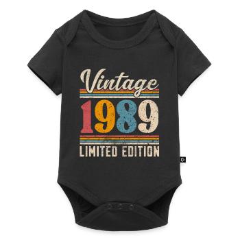 1989 Millésime Année de construction Anniversaire Vintage - Body à manches courtes Premium Bébé - noir - Devant