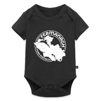 Fermanagh Ireland Map | County Outline Stamp - Baby Premium short-sleeve bodysuit - black - Front