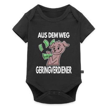 Aus dem Weg du Geringverdiener - Kapitalismus - Baby Premium Kurzarmbody - Schwarz - Vorne