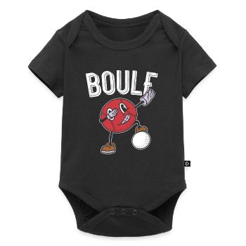 Tenue de pétanque boule pour boule bouler - Body à manches courtes Premium Bébé - noir - Devant
