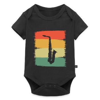 Saxophone - Baby Premium short-sleeve bodysuit - black - Front