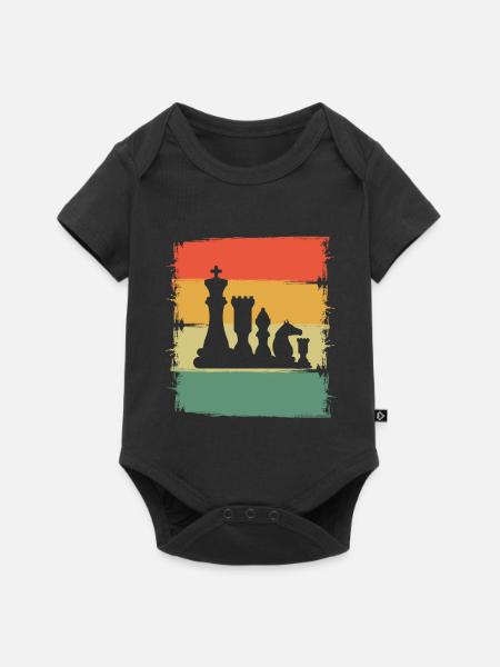 Schach - Premium kortærmet baby-body  - sort