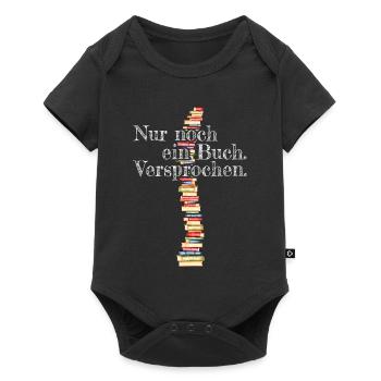 Nur Noch Ein Buch Versprochen Leseratte Bücherwurm - Baby Premium Kurzarmbody - Schwarz - Vorne