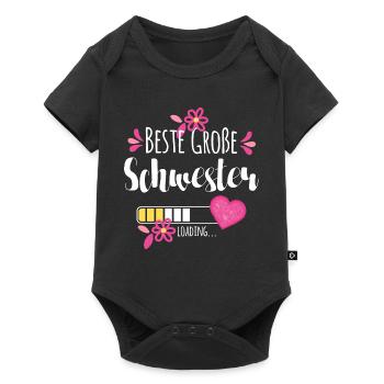 Beste Große Schwester Loading - Baby Premium Kurzarmbody - Schwarz - Vorne