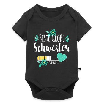 Beste Große Schwester Loading - Baby Premium Kurzarmbody - Schwarz - Vorne