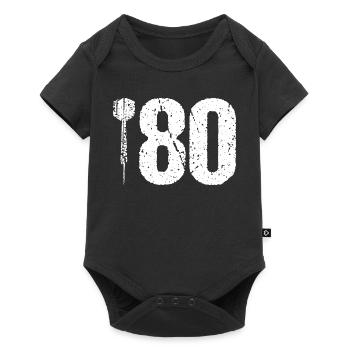 DART DARTS 180 ONEHUNDREDANDÉJOUREUR DE FLÉCHETTES RAPIDE - Body à manches courtes Premium Bébé - noir - Devant