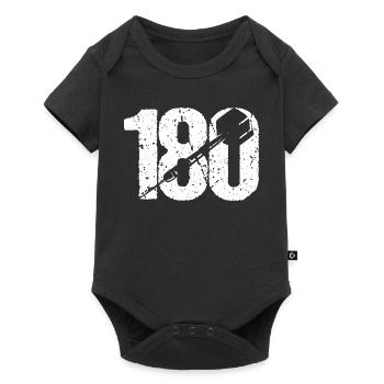 DART DARTS 180 ONEHUNDREDANDÉJOUREUR DE FLÉCHETTES RAPIDE - Body à manches courtes Premium Bébé - noir - Devant