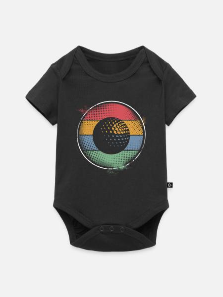 Golfball Golf - Baby Premium Kurzarmbody - Schwarz