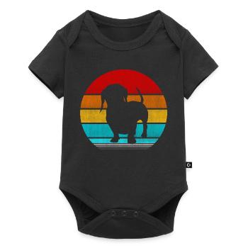 dachshund - Baby Premium short-sleeve bodysuit - black - Front