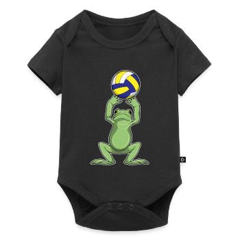 Joueuse de volley-ball des Frogs Volley-ball - Body à manches courtes Premium Bébé - noir - Devant