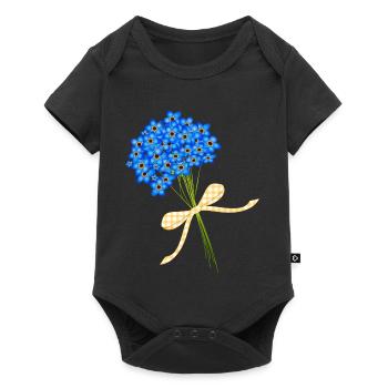 bouquets délicats oubliez-moi-pas - Body à manches courtes Premium Bébé - noir - Devant