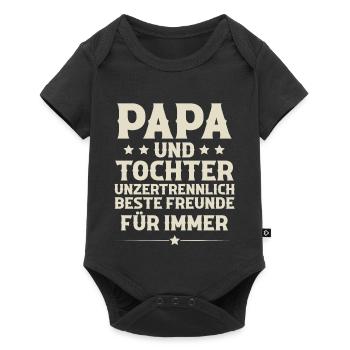 Vater Und Tochter - Baby Premium Kurzarmbody - Schwarz - Vorne