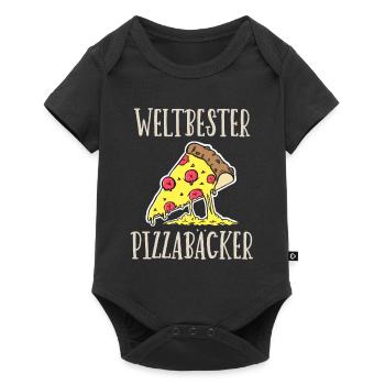 Weltbester Pizzabäcker - Baby Premium Kurzarmbody - Schwarz - Vorne
