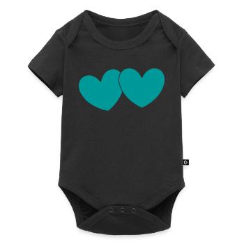 Saint-Valentin, Saint-Valentin, Saint-Valentin - Body à manches courtes Premium Bébé - noir - Devant