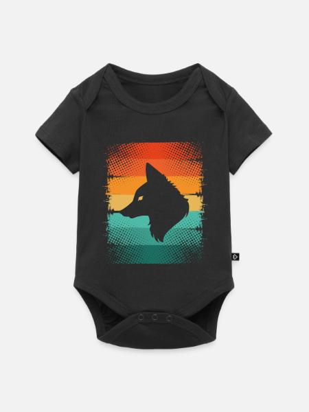Fuchs - Baby Premium Kurzarmbody - Schwarz