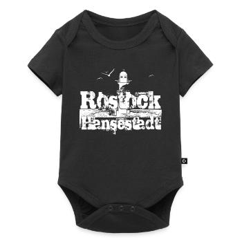 Rostock Hansestadt - Baby Premium Kurzarmbody - Schwarz - Vorne