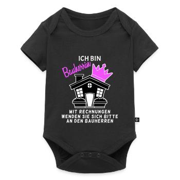 Bauherrin Hausbau - Baby Premium Kurzarmbody - Schwarz - Vorne