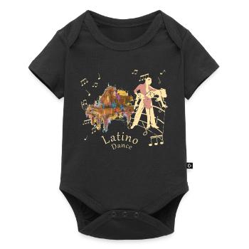 Danseuse latino - Body à manches courtes Premium Bébé - noir - Devant