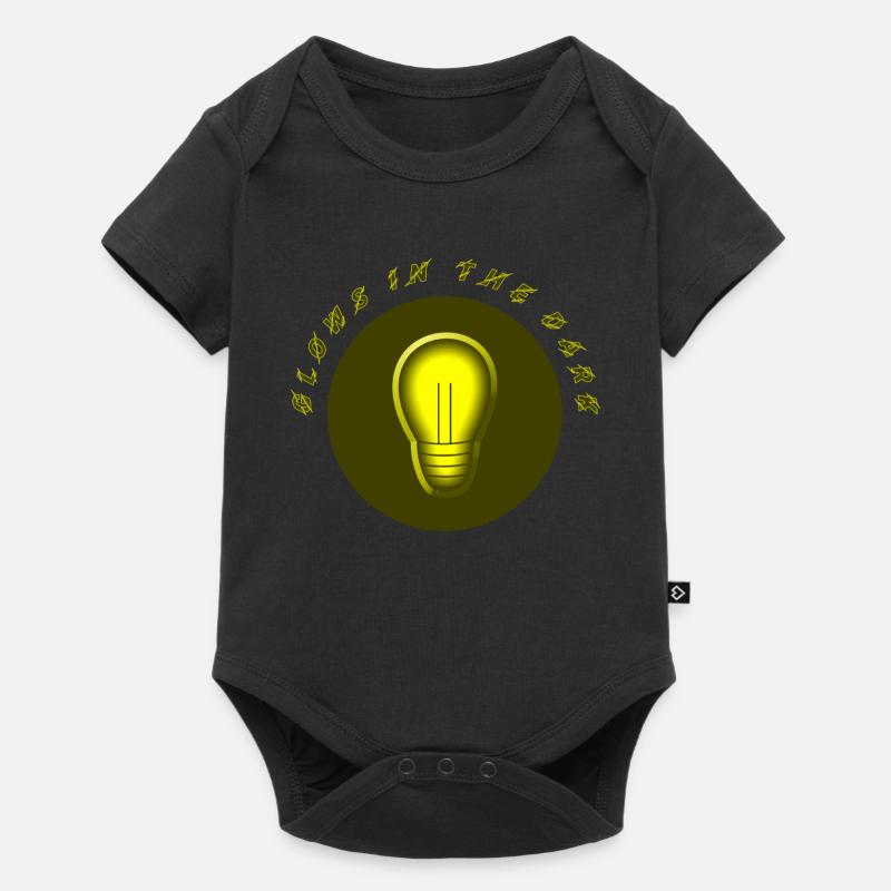 glows in the dark electro current problem - Baby Premium short-sleeve bodysuit - black