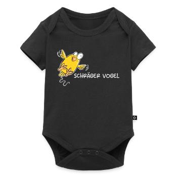 Schräger Vogel I Statement Spruch - Baby Premium Kurzarmbody - Schwarz - Vorne