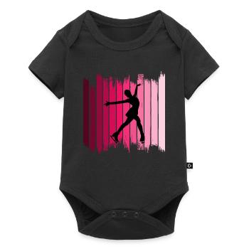 Patinage artistique Patineur patineur Danse Danseuse Maman - Body à manches courtes Premium Bébé - noir - Devant
