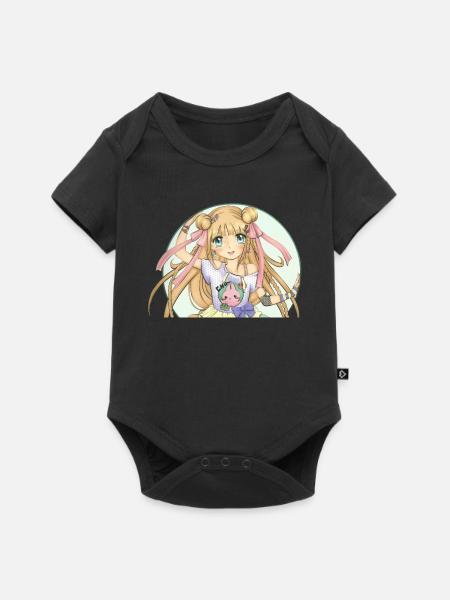 Mangas - Premium kortærmet baby-body  - sort