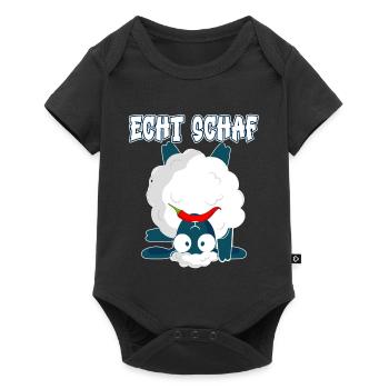 Echt Schaf Peperoni lustig Schäfer Bauernhof - Baby Premium Kurzarmbody - Schwarz - Vorne