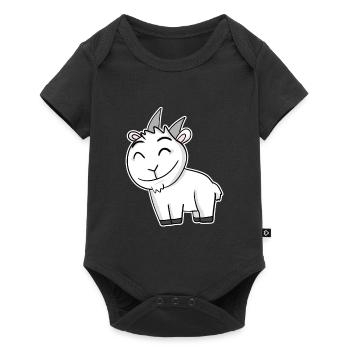 Ziegenbock Bock - Baby Premium Kurzarmbody - Schwarz - Vorne