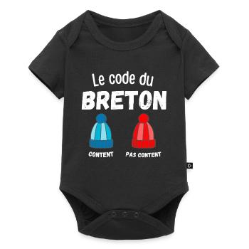 bretagne, bretagne humour, je suis Breton - Body à manches courtes Premium Bébé - noir - Devant