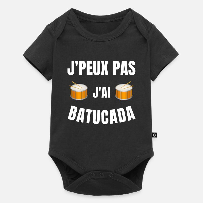 batucada, Brésil, tambour, percussion - Body à manches courtes Premium Bébé - noir