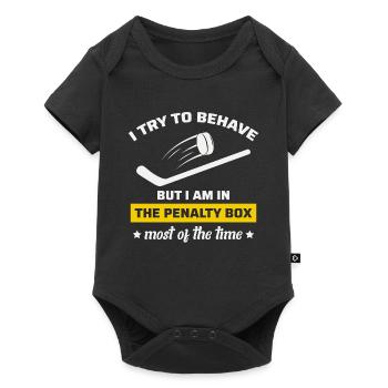 Ice Hockey Player Team Goalie Winter Sports - Baby Premium short-sleeve bodysuit - black - Front