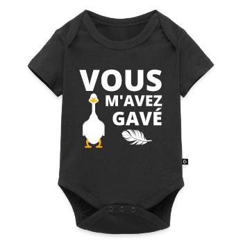 canard, foie gras, sud ouest - Body à manches courtes Premium Bébé - noir - Devant