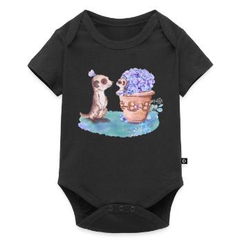 Meerkats - Baby Premium short-sleeve bodysuit - black - Front