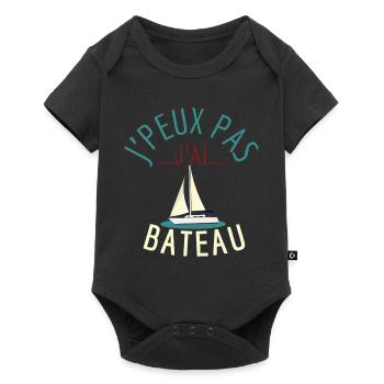 j'peux pas j'ai bateau - Body à manches courtes Premium Bébé - noir - Devant