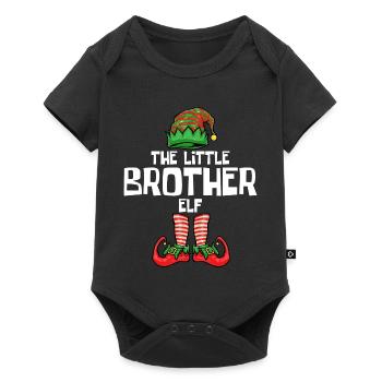 Kleiner Bruder Elf - Baby Premium Kurzarmbody - Schwarz - Vorne