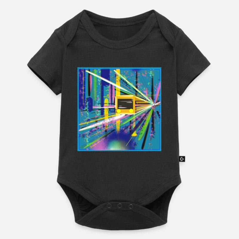 Abstrakte U-Bahn Berlin Graffiti Design - Baby Premium Kurzarmbody - Schwarz