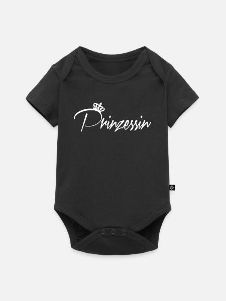 Prinzessin - Baby Premium Kurzarmbody - Schwarz