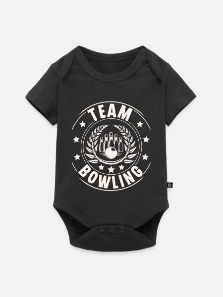 Bowling Team - Baby Premium Kurzarmbody - Schwarz