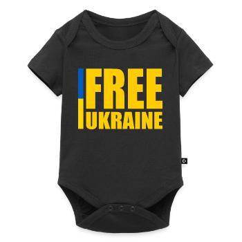 Free ukraine - Baby Premium short-sleeve bodysuit - black - Front