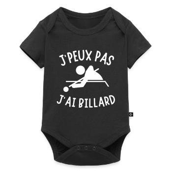 billard, jouer au billard, fan de billard - Body à manches courtes Premium Bébé - noir - Devant