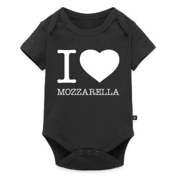 I LOVE MOZZARELLA - Baby Premium Kurzarmbody - Schwarz - Vorne