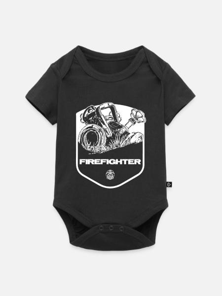 Firefighter - Baby Premium Kurzarmbody - Schwarz