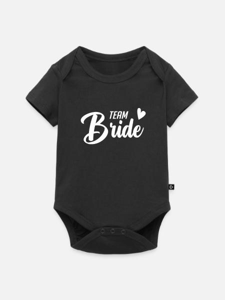 Team Bride - Baby Premium Kurzarmbody - Schwarz