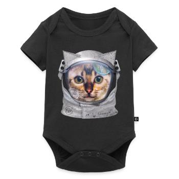 Un astronaute chat dans l’espace pour les amoureux des chats - Body à manches courtes Premium Bébé - noir - Devant