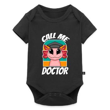 Promotion Doktorarbeit Doktortitel - Baby Premium Kurzarmbody - Schwarz - Vorne