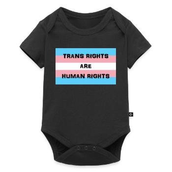 transgender flag human rights t-shirt design - Baby Premium short-sleeve bodysuit - black - Front