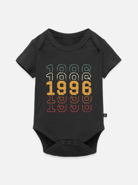 1996 - Baby Premium Kurzarmbody - Schwarz