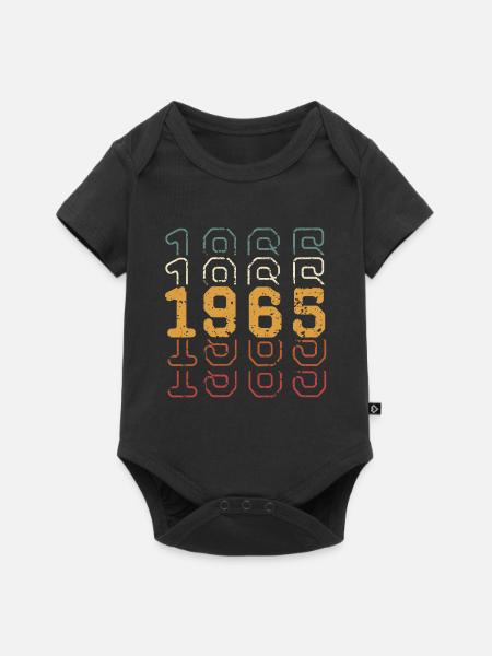 1965 - Baby Premium Kurzarmbody - Schwarz