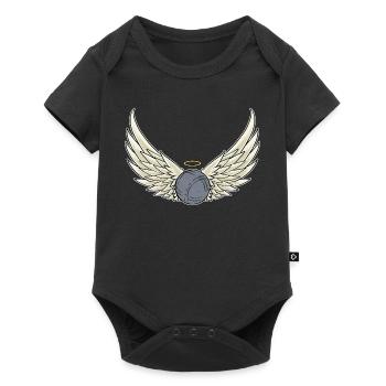 Ailes de boule bouler et joueur de pétanque - Body à manches courtes Premium Bébé - noir - Devant