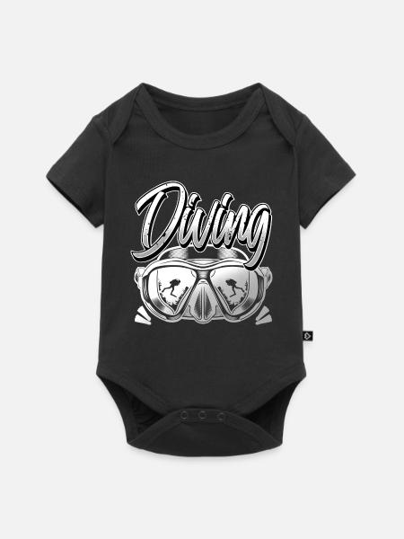 Tauchen Taucher - Baby Premium Kurzarmbody - Schwarz